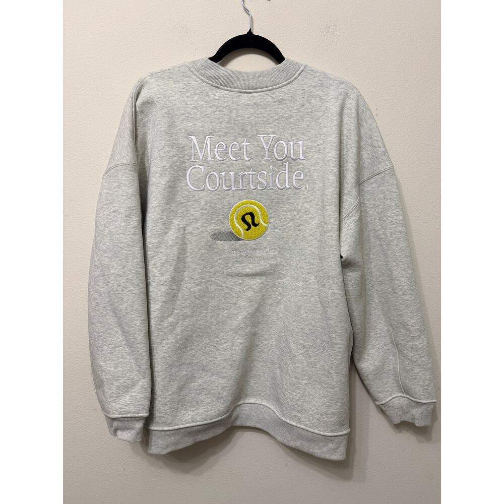 NWT Women's Lululemon Big Cozy Pullover Tennis Heathered Core Sz L $168 MSRP - Picture 2 of 2